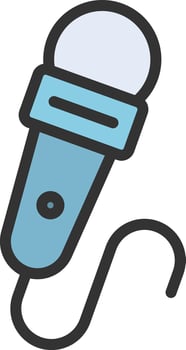 Microphone icon image. Suitable for mobile apps, web apps and print media. vector