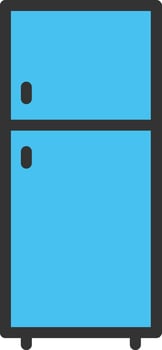 Refrigerator icon image. Suitable for mobile apps, web apps and print media. vector