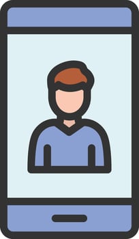 Smart Contact icon image. Suitable for mobile apps, web apps and print media. vector