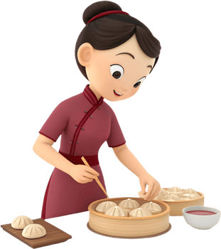 Elegant Girls in Cartoon Style for New Year Festivities. . png