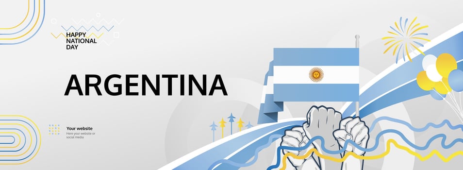 Modern, colorful background honoring Argentina Independence, combining the flags colors in an abstract expression of national pride vector