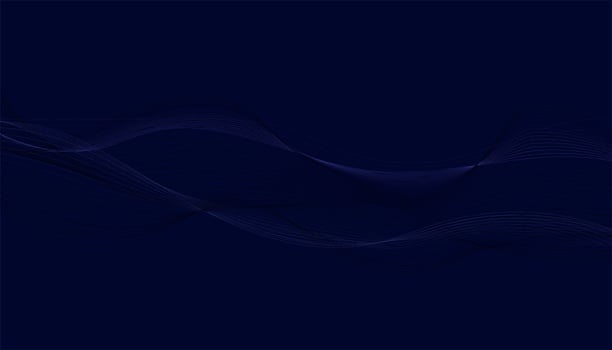 Dark Abstract Wavy Lines Background. Elegant Flowing Design vector