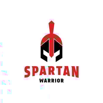 spartan helmet logo design concept idea vector
