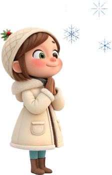 Celebrate Winter Festivities with Beautiful Cartoon Christmas Girl Designs. . png