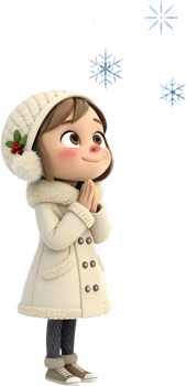 Winter Wonderland Featuring Lovely Cartoon Girls at Christmas Celebrations. . png