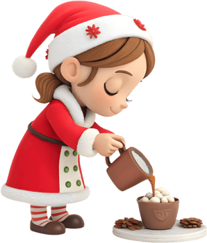 Cute Santa Girl Clipart for Magical Christmas Crafting Projects. . png