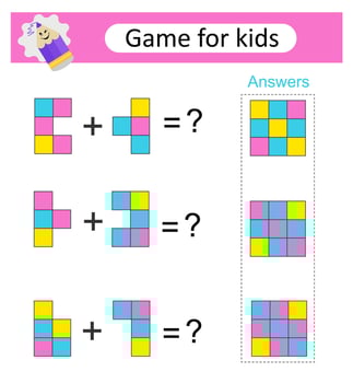 Attention tasks for children. IQ training test. Printable worksheet. Flat style desing vector