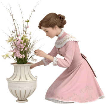 Beautiful Cartoon Easter Girls Capturing Festival Charm in Clipart. . png