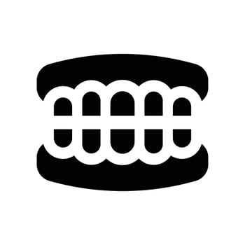 teeth icon. glyph icon for your website, mobile, presentation, and logo design. vector