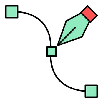 Graphic Tool and point icon concept vector