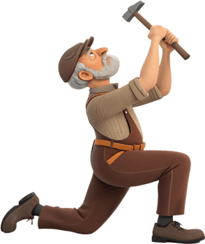 Proud Male Worker Posing for Labor Day Celebration. . png