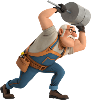 Male Worker Posing for Labor Day Festive Clipart. . png