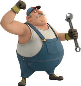 Proud Male Worker in Labor Day Celebration Clipart. . png