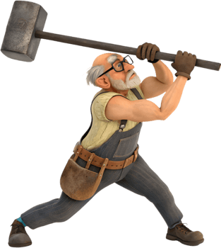 Labor Day Clipart Featuring Proud Male Worker Posing. . png
