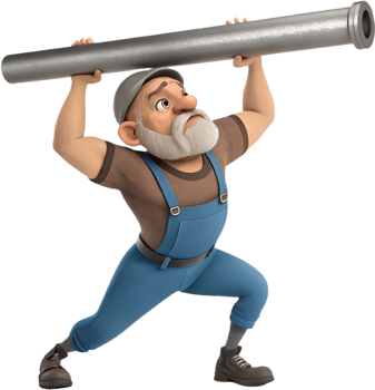 Male Worker Celebrating Labor Day in Festive Clipart. . png