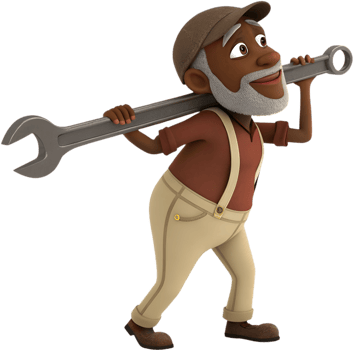 Proud Male Worker Posing for Festive Labor Day Clipart. . png