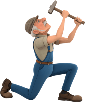 Proud Male Worker Posing with Labor Day Pride. . png