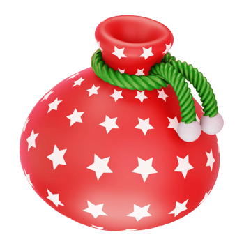 A red bag with stars on it png