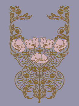 vintage artistry of lines floral frame flowers decorative border vector