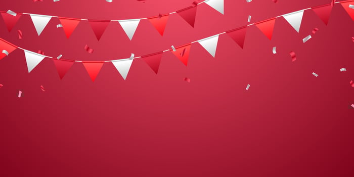 Red and white party background for celebration illustration vector