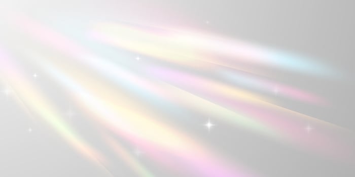 Light effect and zigzag ribbon falling from above on a beam of light, tinsel vector