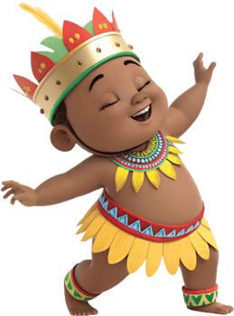 Cute Baby King Momo at Rio Carnival Clipart. . png