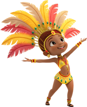 Baby Samba Queens Dancing in Rio Carnival Clipart. . png