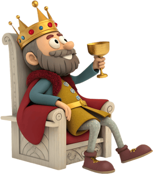Charming King Momo in Colorful Rio Carnival Clipart. . png
