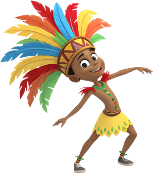 Adorable Cartoon Malandro at Rio Carnival Parade Clipart. . png
