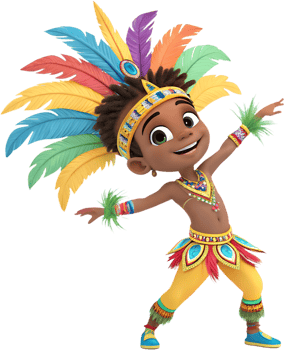 Cartoon Malandro Posing Cutely at Rio Carnival Parade. . png