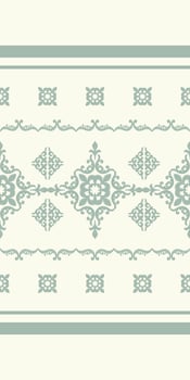 Exquisite Royal Silver Grey Tone. Embroidery on Beige Cream Background. Seamless Pattern Design. Classy Chic and Rich Handcraft, Silk, kilim, wedding, invitation card, Persians, Roman, carpet, Bandana vector