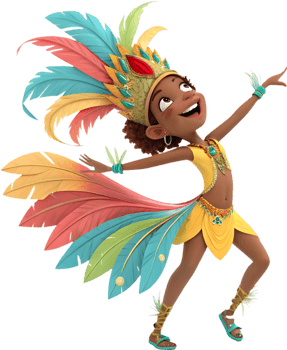 Samba Queens Dancing Joyfully at Rio Carnival Clipart. . png