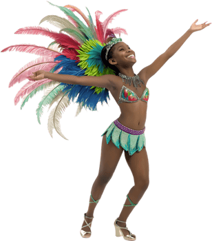 Samba Queens Dressed Beautifully for Rio Carnival Clipart. . png