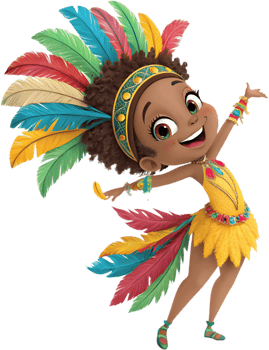 Samba Queens Posing Cutely at Rio Carnival Clipart. . png