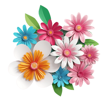 Flowers on transparent background png