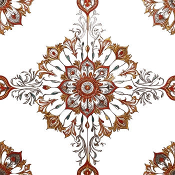Pattern of ornate designs on a white background png