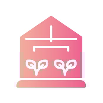 greendhouse Flat Gradient Icon White Background vector