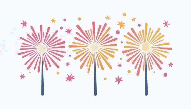 Celebration Fireworks - Colorful Burst for Festive Events and Party Graphics vector