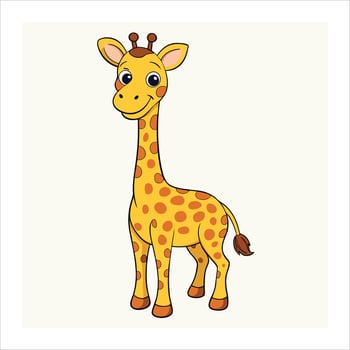 looking good beautiful giraffe vector