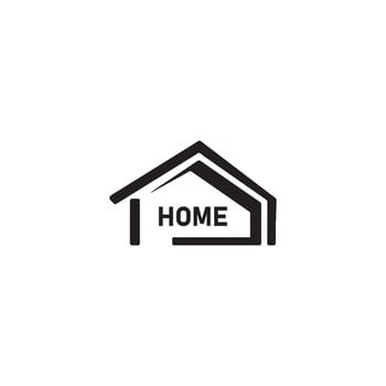 a black and white logo with a dollar sign. Home in dollar. illustration vector