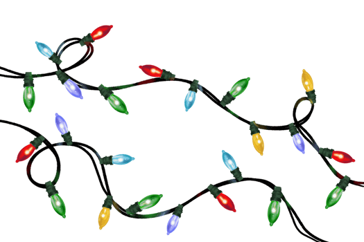 Christmas lights decor png