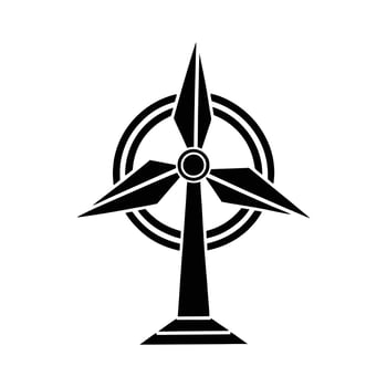 Wind Turbine Icon - Illustration for Sustainable and Renewable Energy Solutions vector