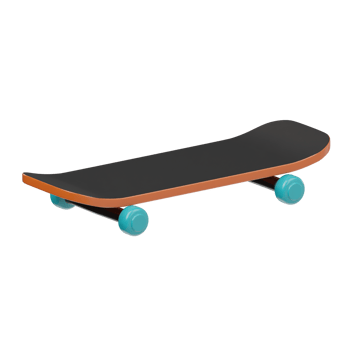 3d skate board icon rendering illustration png