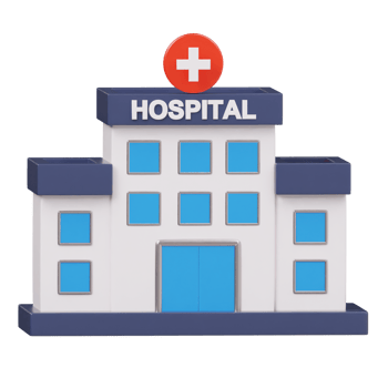 Hospital building 3d icon png