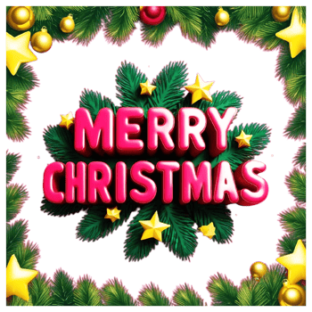 merry christmas text on a christmas tree background png