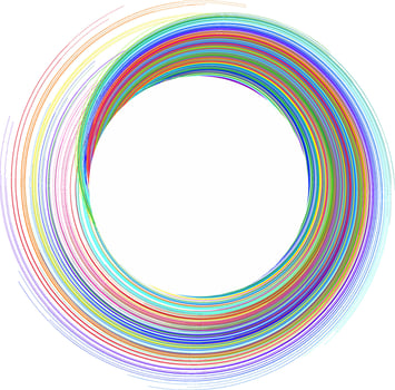 circle logo with colored strokes vector