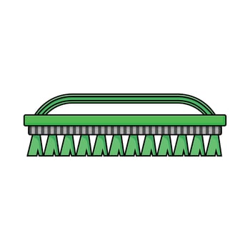 Bathroom Brush Illustration in Flat Cartoon Style Suitable for Icon, Design Element, T-Shirt, Sticker, Banner, Poster vector