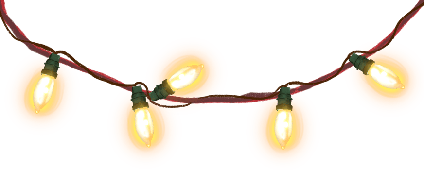 Decorative lights for Christmas Day png