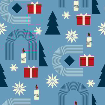 christmas seamless ornament vector