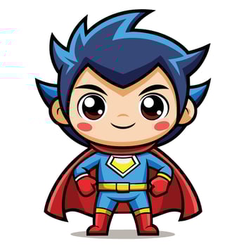 superhero boy illustration vector